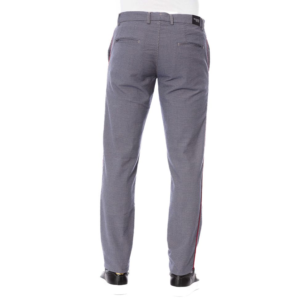 Blue Cotton Men Pants