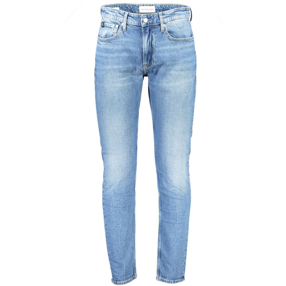 Sleek Slim Taper Washed Jeans in Blue