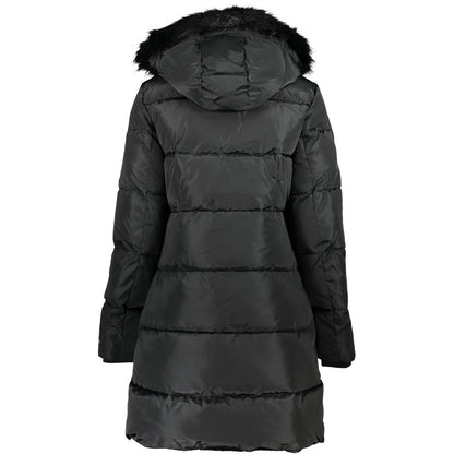 Chic Hooded Jacket with Removable Fur Detail