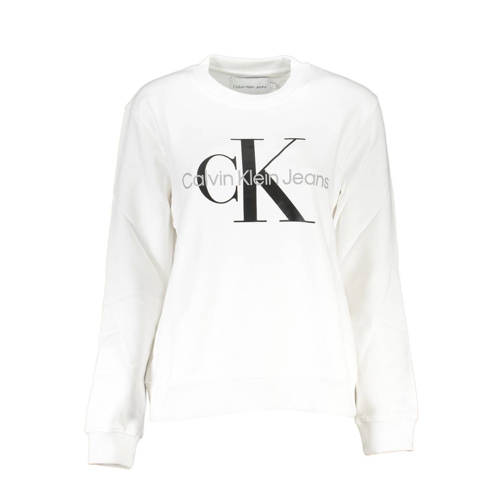 Elegant Long Sleeve White Sweatshirt