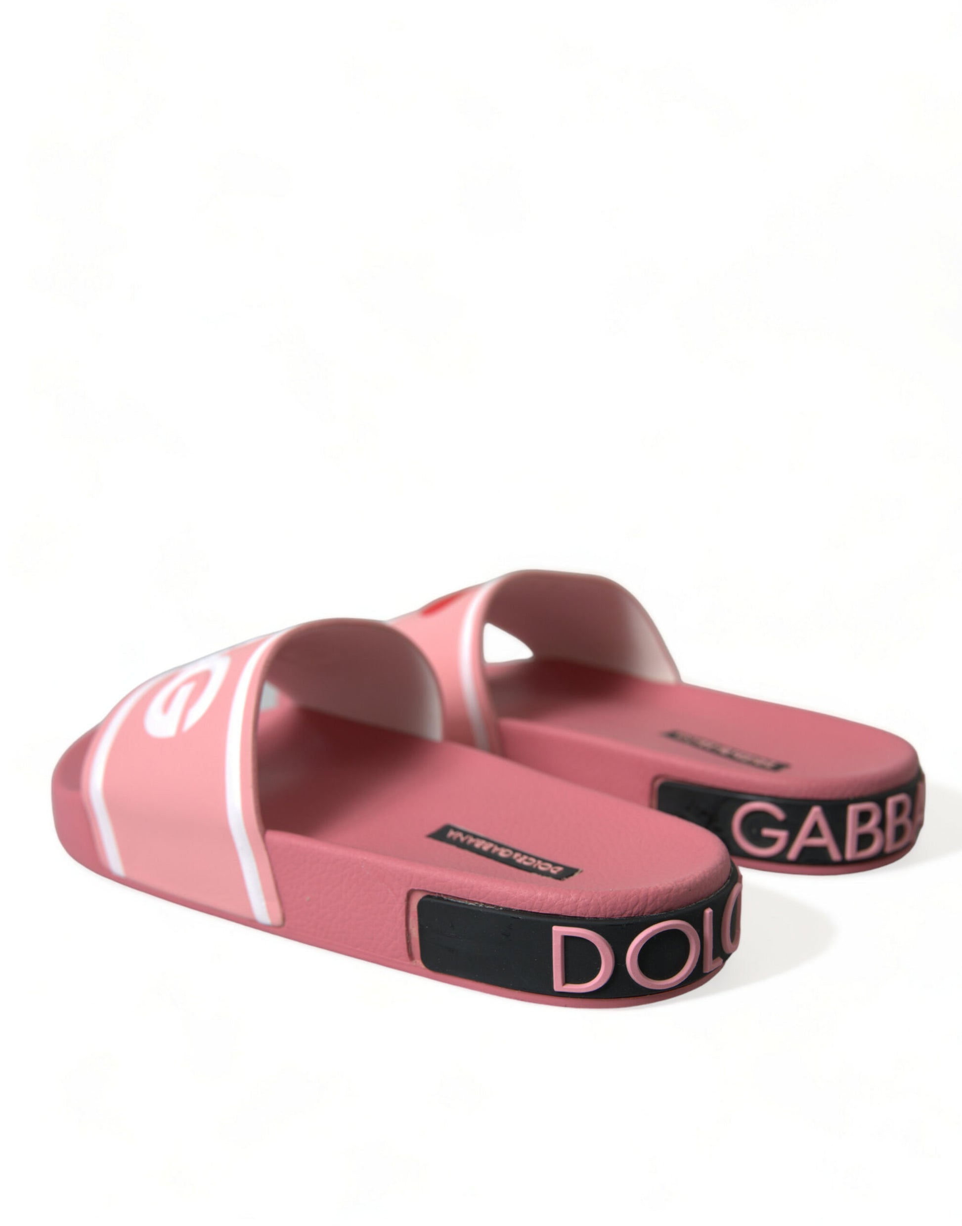 Chic Pink Calf Leather Slide Flats