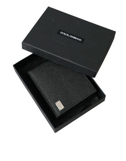 Sleek Black Calf Leather Bifold Wallet