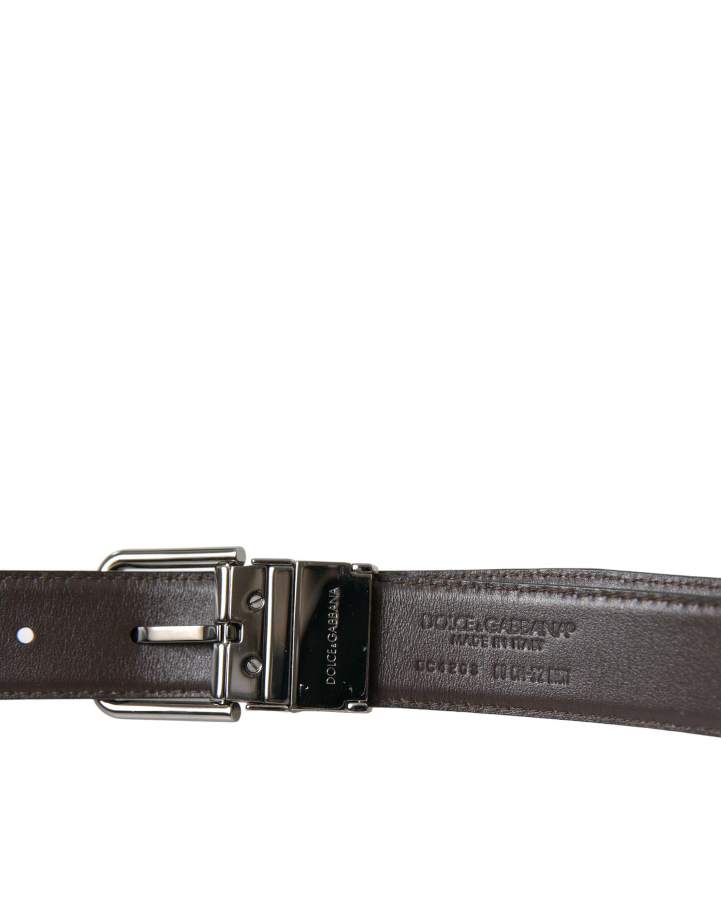 Elegant Black Leather Belt with Metal Buckle