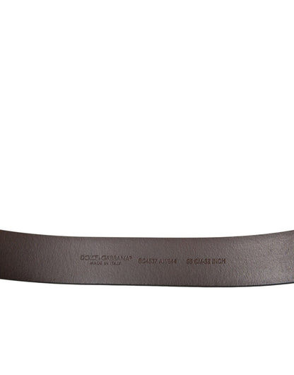 Elegant Brown Calf Leather Belt - Timeless Accessory