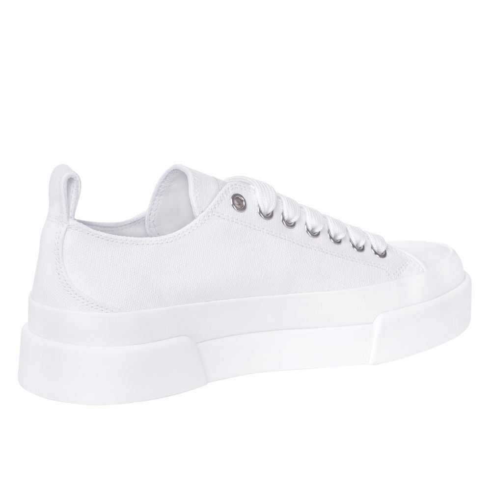 Elegant Canvas and Calfskin Sneakers