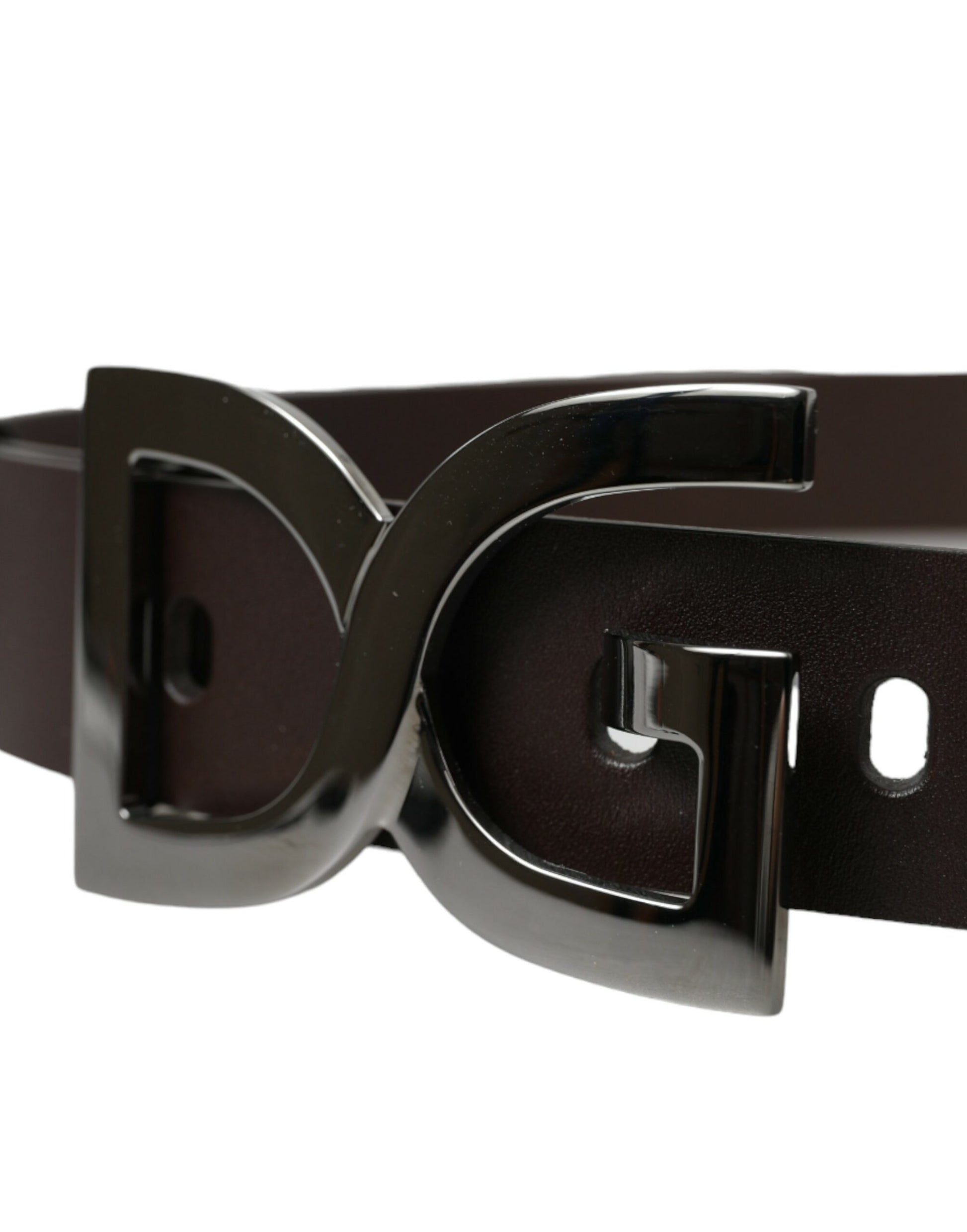 Elegant Dark Brown Leather Belt