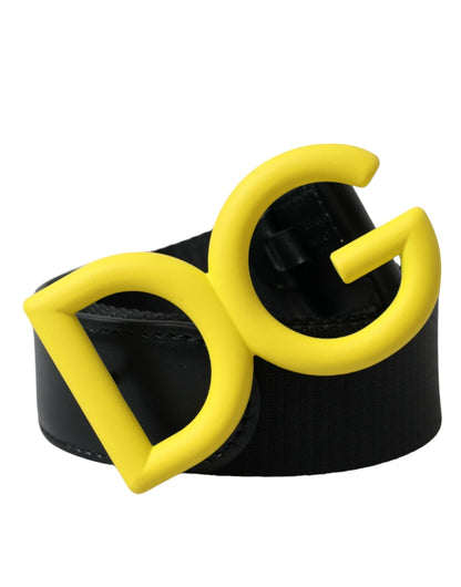 Elegant Black and Yellow Designer Belt