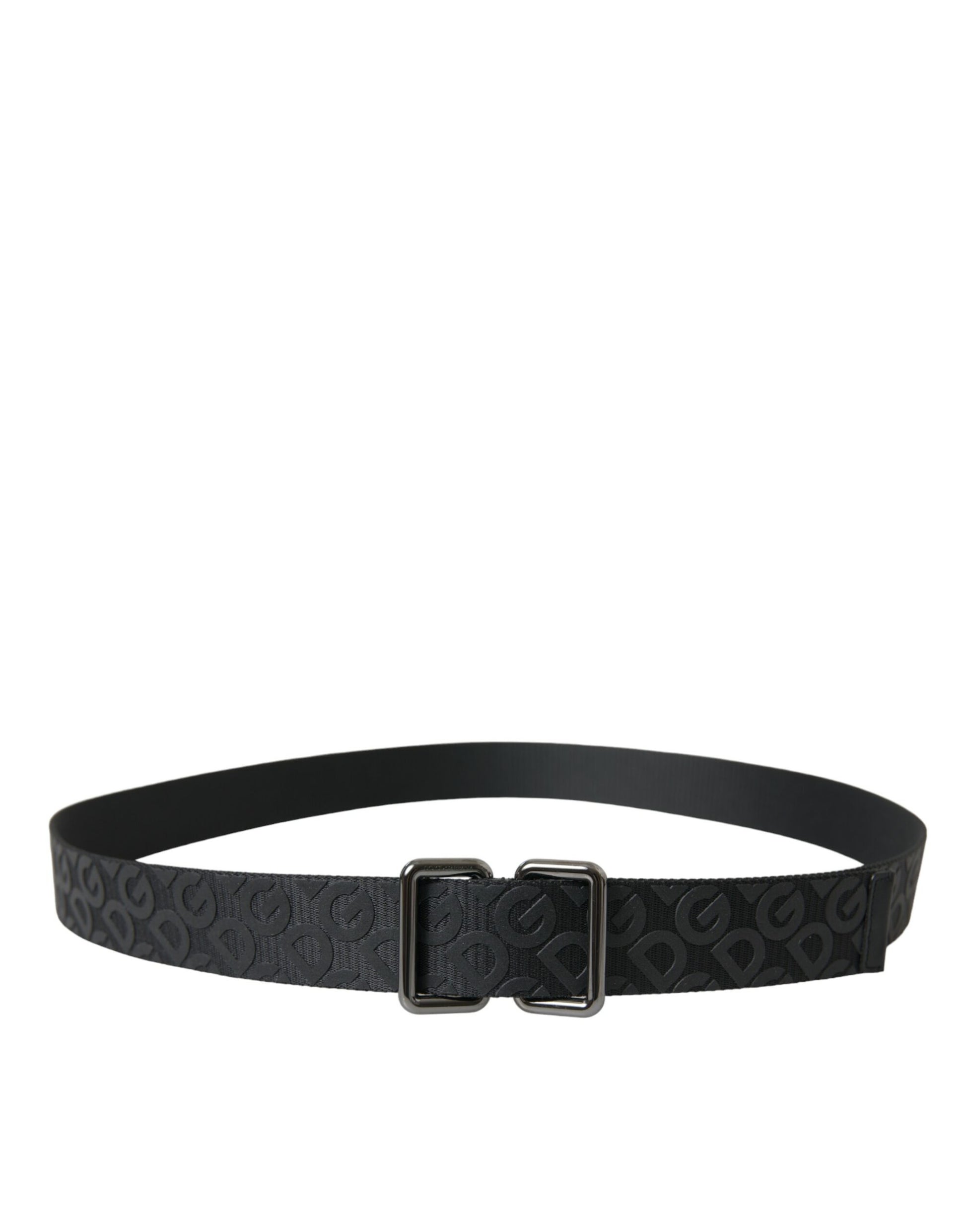 Elegant Black Leather-Blend Belt