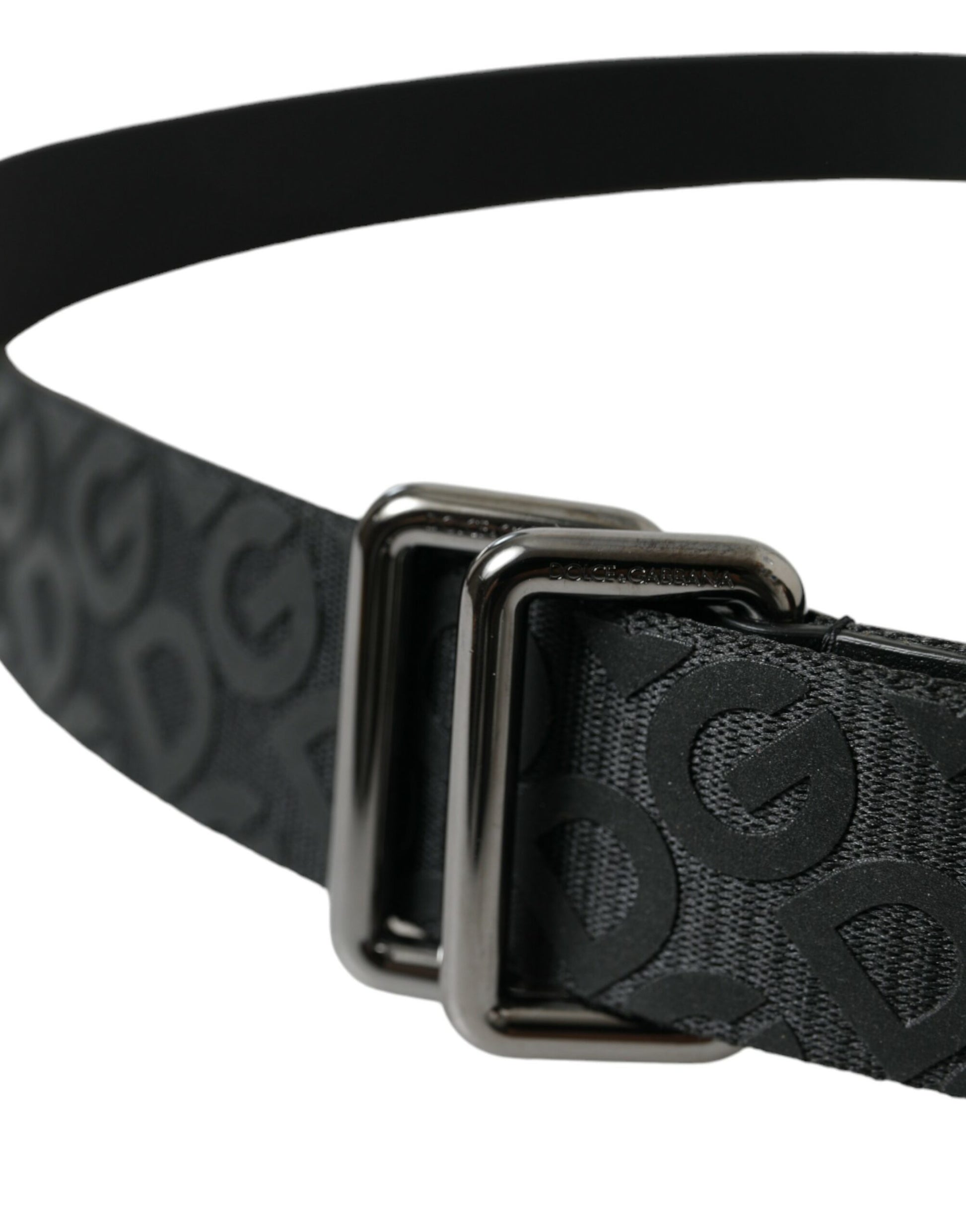 Elegant Black Leather-Blend Belt