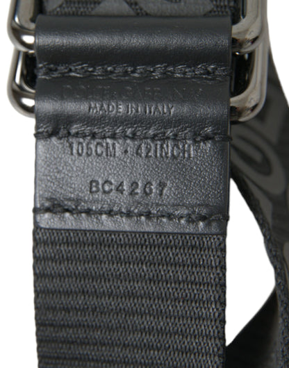 Elegant Black Leather-Blend Belt