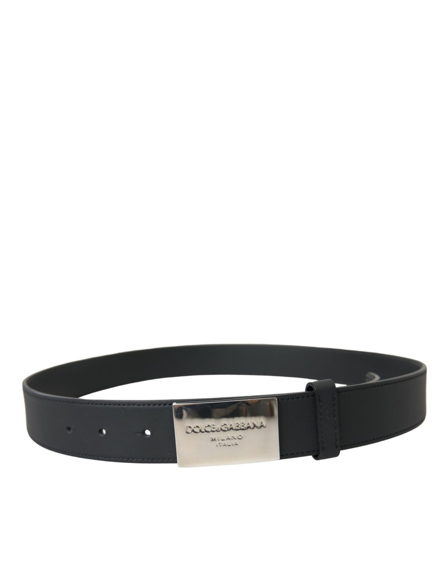 Elegant Leather Belt with Metal Buckle