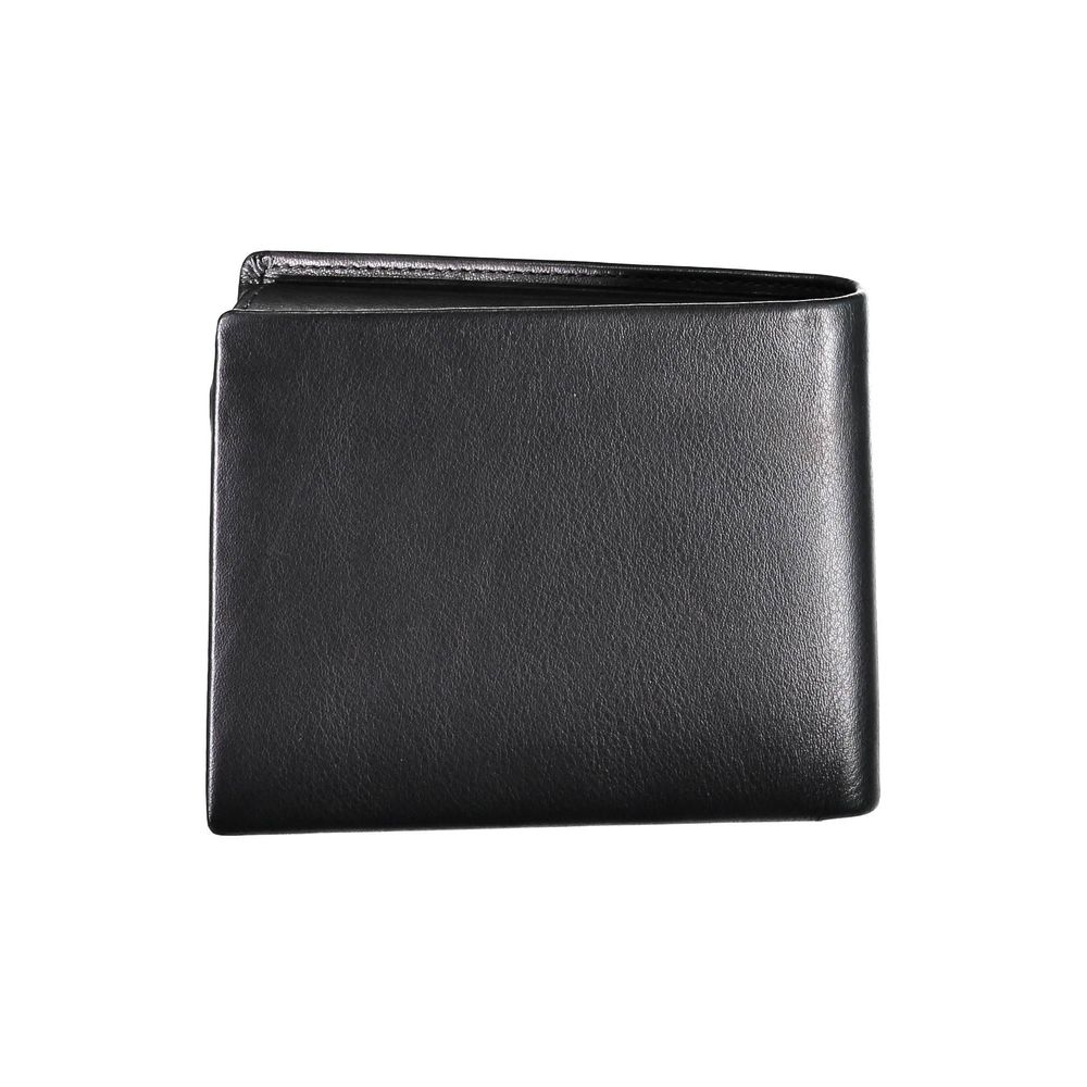 Sleek Black Leather Bifold Wallet