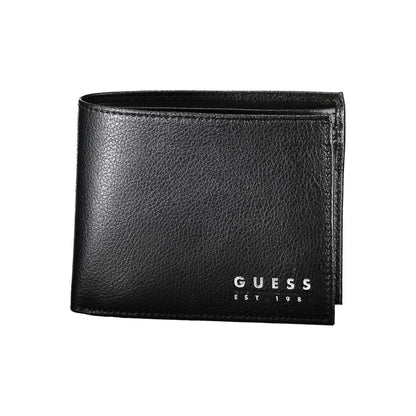 Chic Black Leather Dual-Compartment Wallet