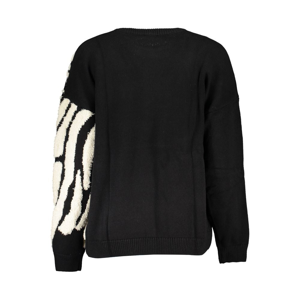 Chic Contrast Crew Neck Sweater