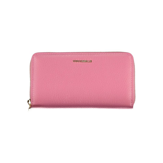 Elegant Pink Leather Wallet with Ample Space