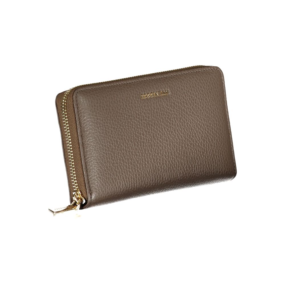 Chic Brown Leather Wallet with Ample Space