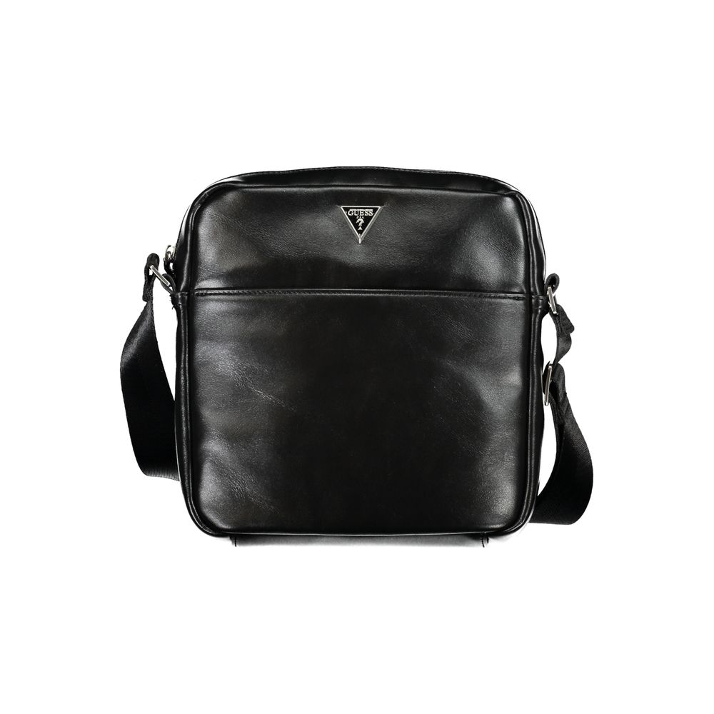 Sleek Black Shoulder Bag with Ample Storage