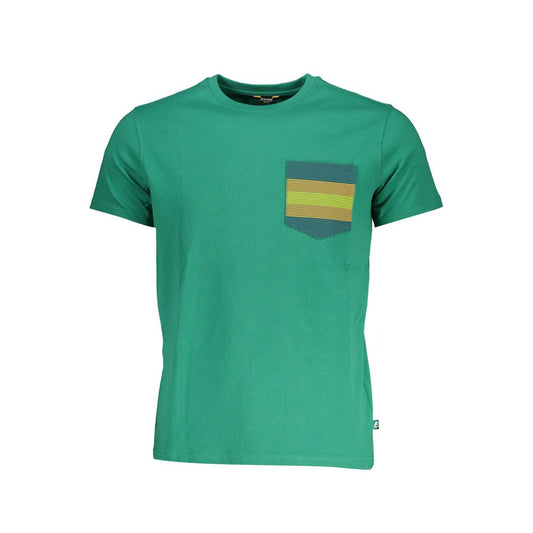 Emerald Crew Neck Tee with Contrast Pocket