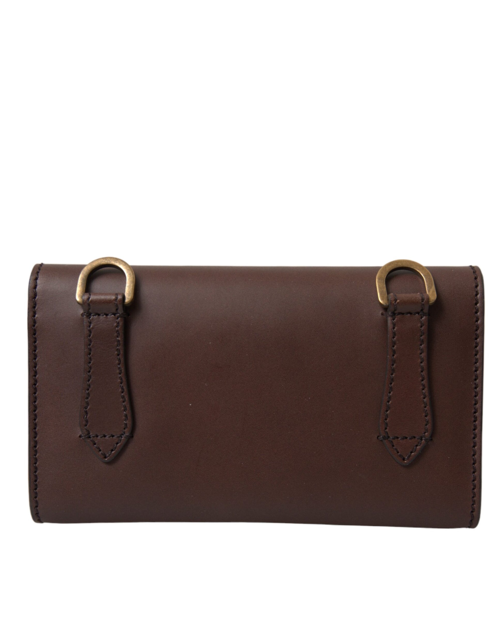 Elegant Leather Shoulder Bag in Rich Brown