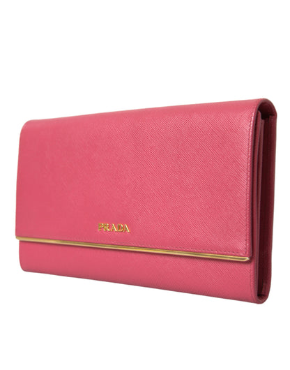 Elegant Pink Leather Bifold Wallet