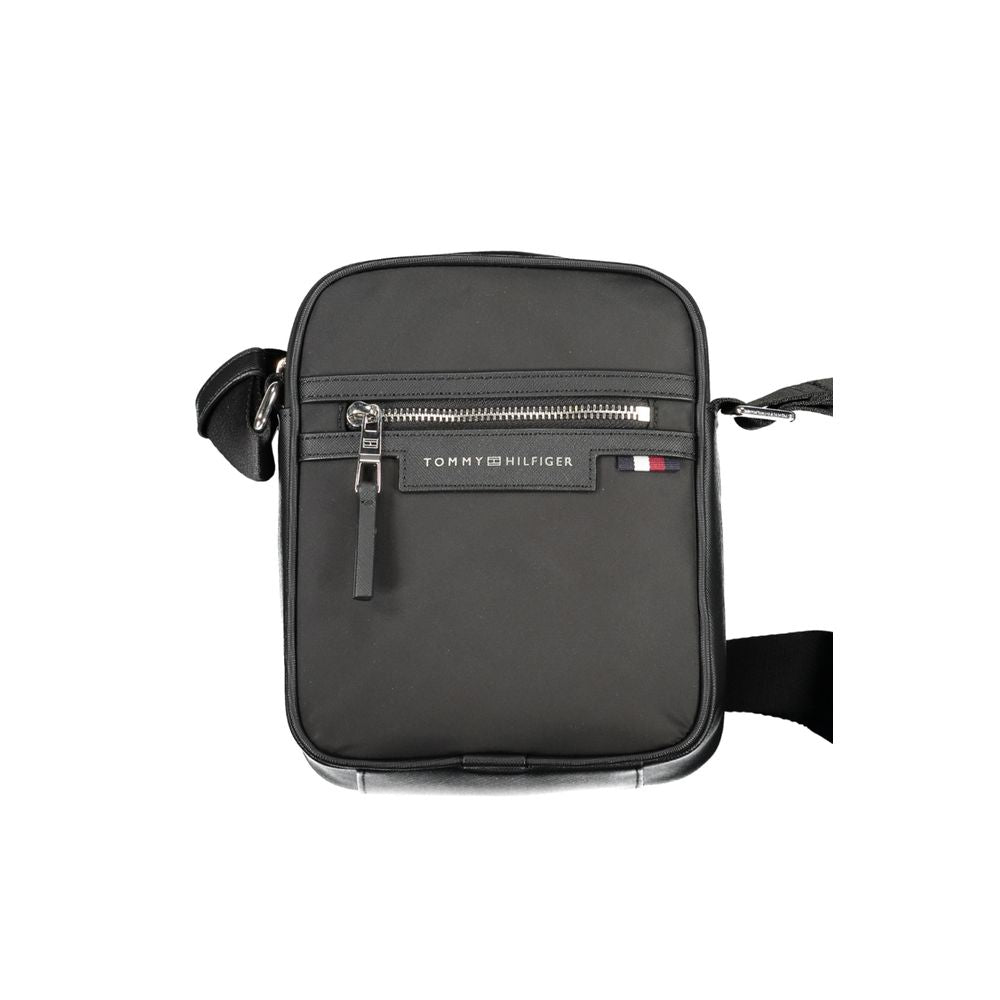 Black Polyester Shoulder Bag