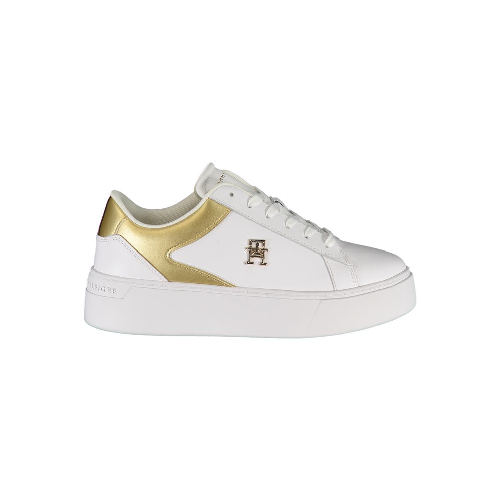 White Polyester Sneaker