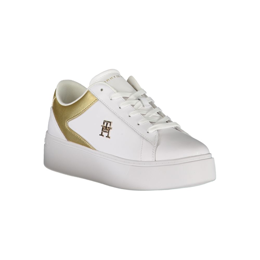 White Polyester Sneaker