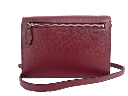 Macken Small Crimson House Check Leather Crossbody Bag