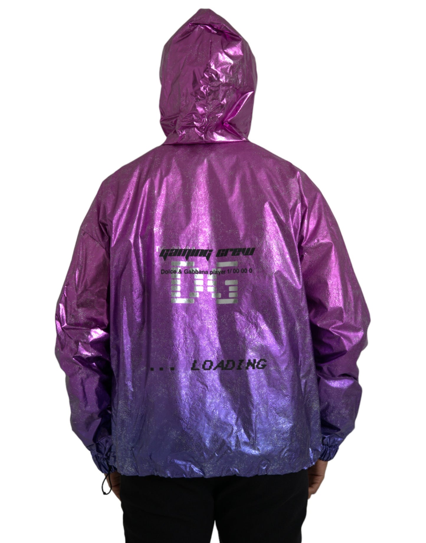 Pink Purple Ombre Hooded Pullover Sweatshirt Jacket