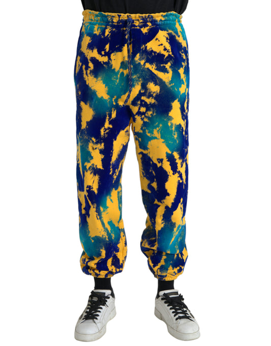 Multicolor Tie Dye Cotton Jogger Men Sweatpants Pants