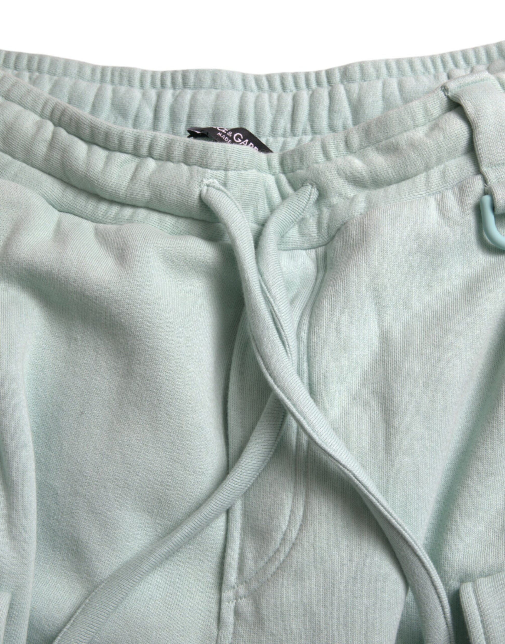 Light Blue Cotton Cargo Jogger Sweatpants Pants