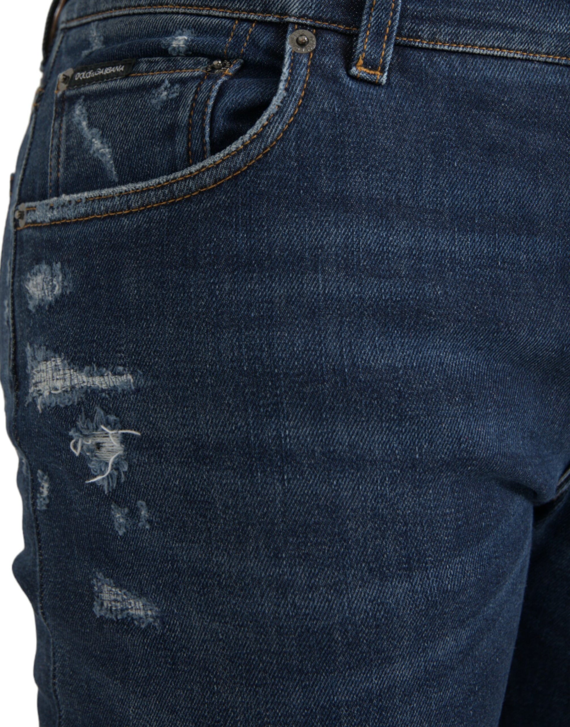 Blue Slim Fit Cotton Skinny Men Denim Jeans