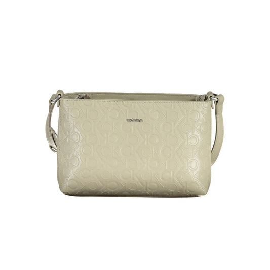 Beige Polyester Handbag