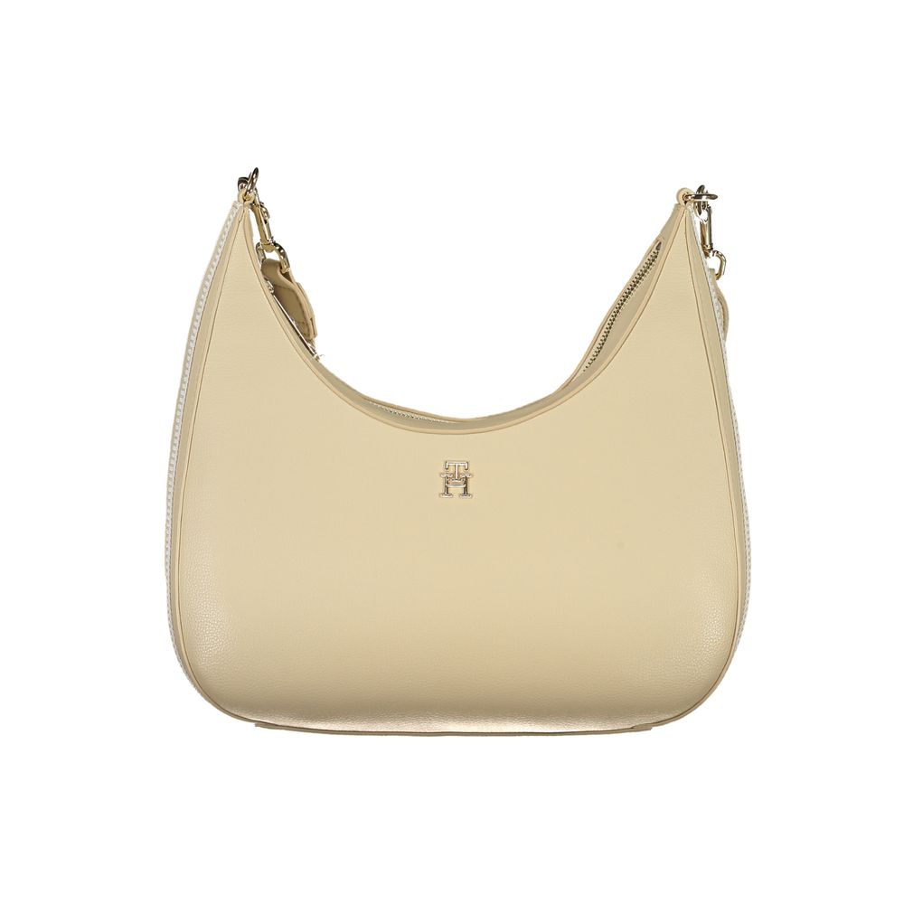 Beige Polyester Handbag