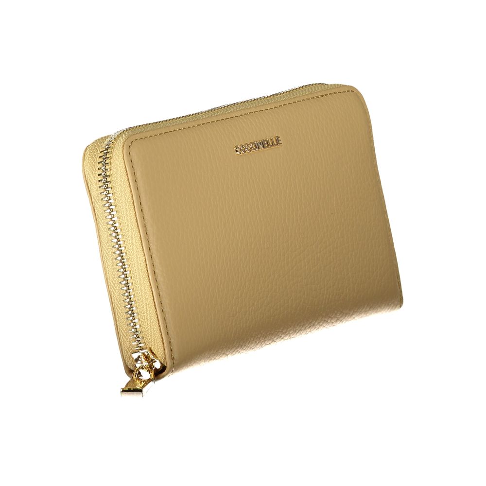 Beige Leather Wallet