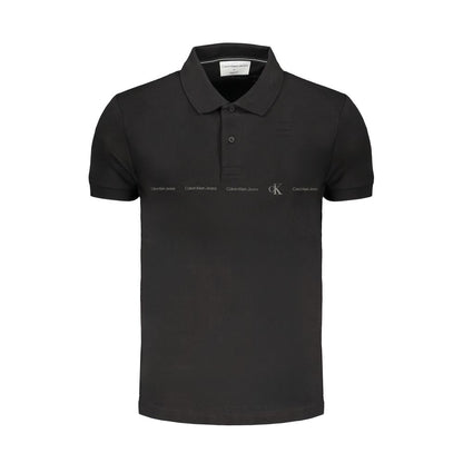 Black Cotton Polo Shirt