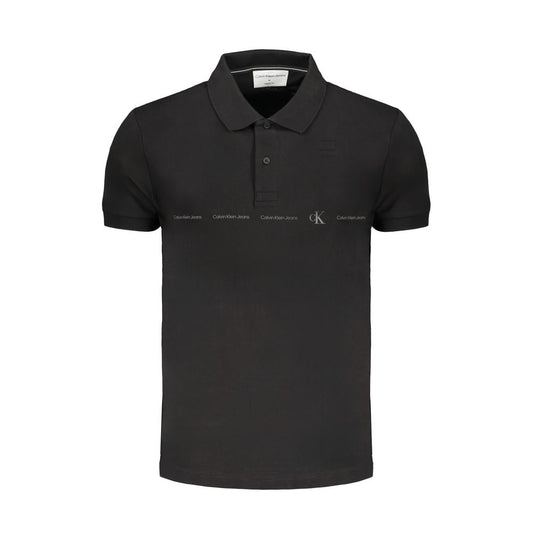 Black Cotton Polo Shirt