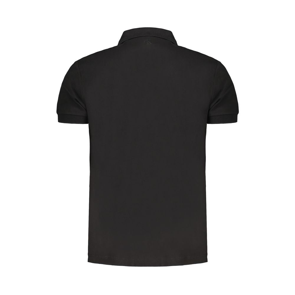 Black Cotton Polo Shirt