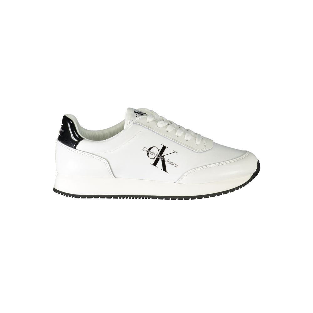 White Polyester Sneaker