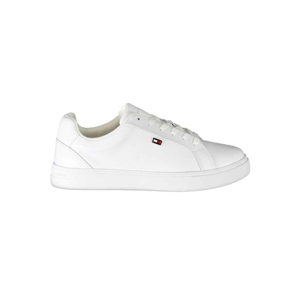 White Polyester Sneaker