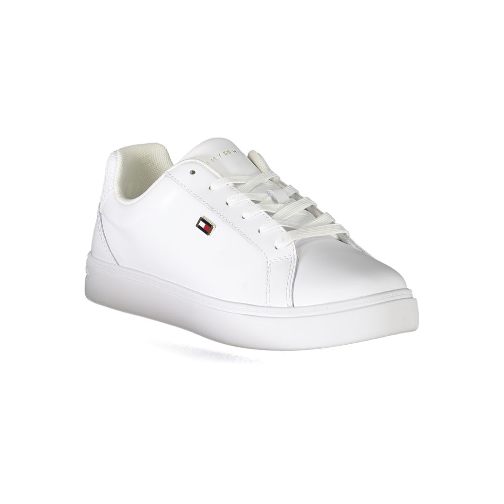 White Polyester Sneaker