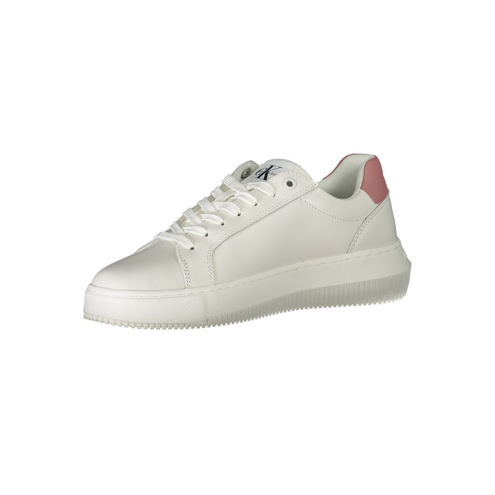 White Polyester Sneaker