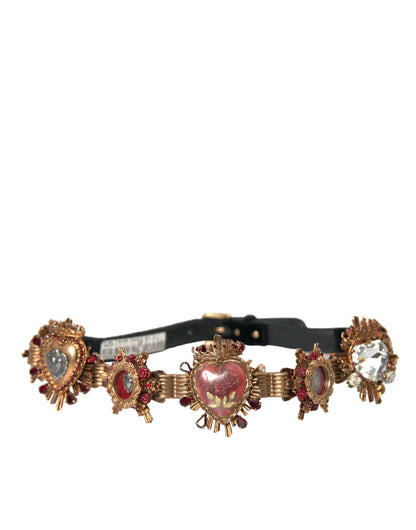 Gold Brass Sacred Heart Waist Belt