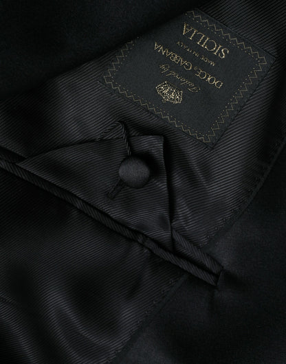 Black SICILIA Single Breasted Coat Blazer