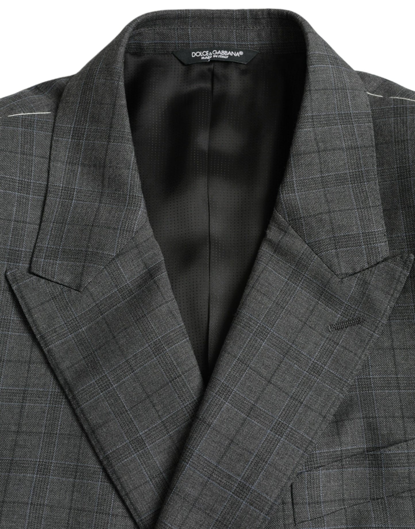 Gray Plaid Wool MARTINI Formal 2 Piece Suit