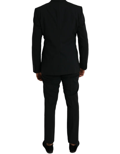 Black Wool MARTINI Formal 2 Piece Suit