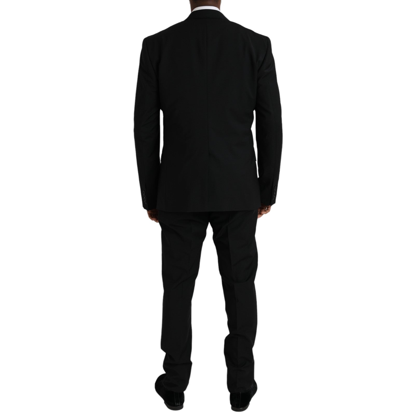 Black Polyester STAFF Formal 3 Piece Suit