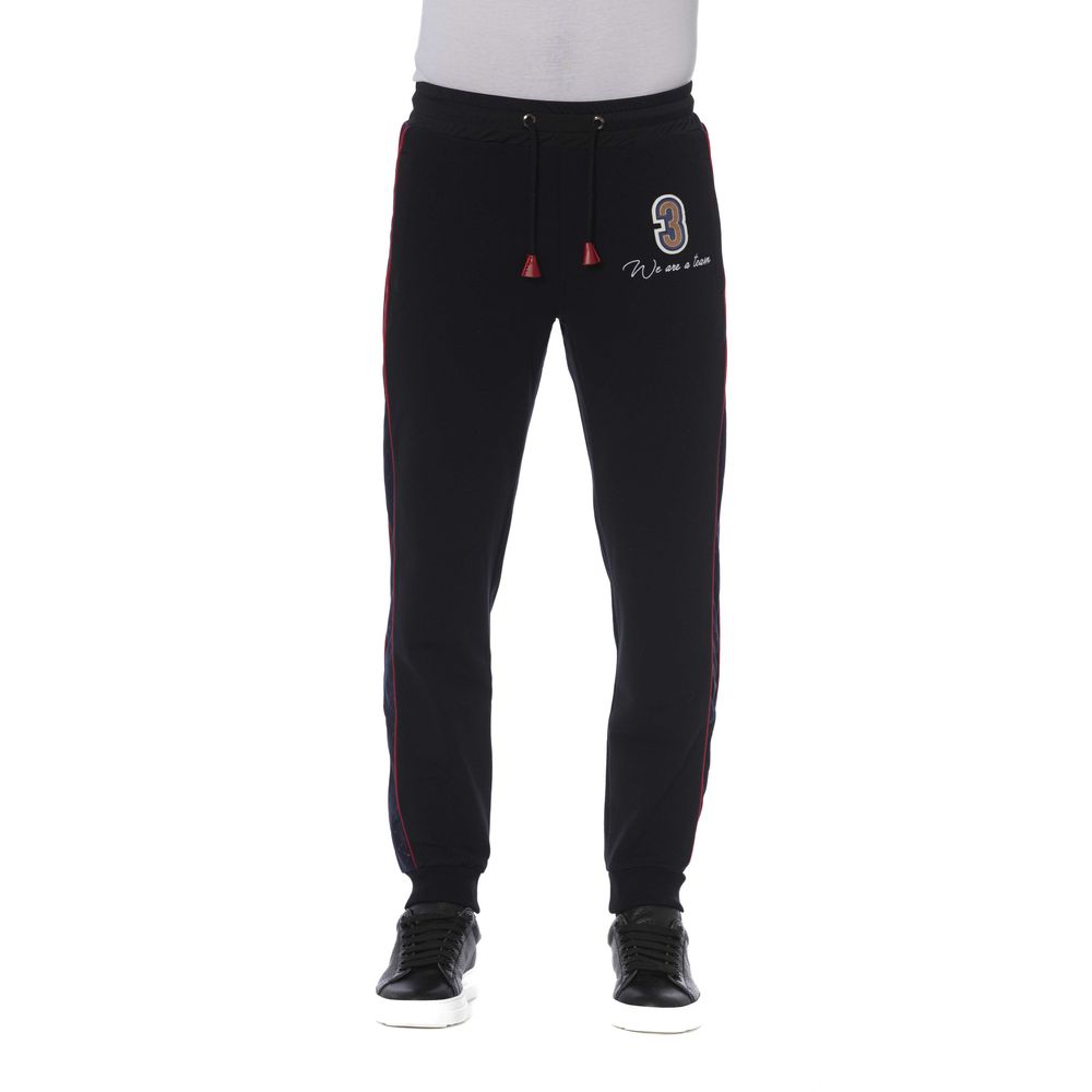 Black Cotton Men Sports Pant