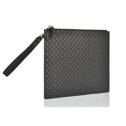 Black Calfskin Men Clutch