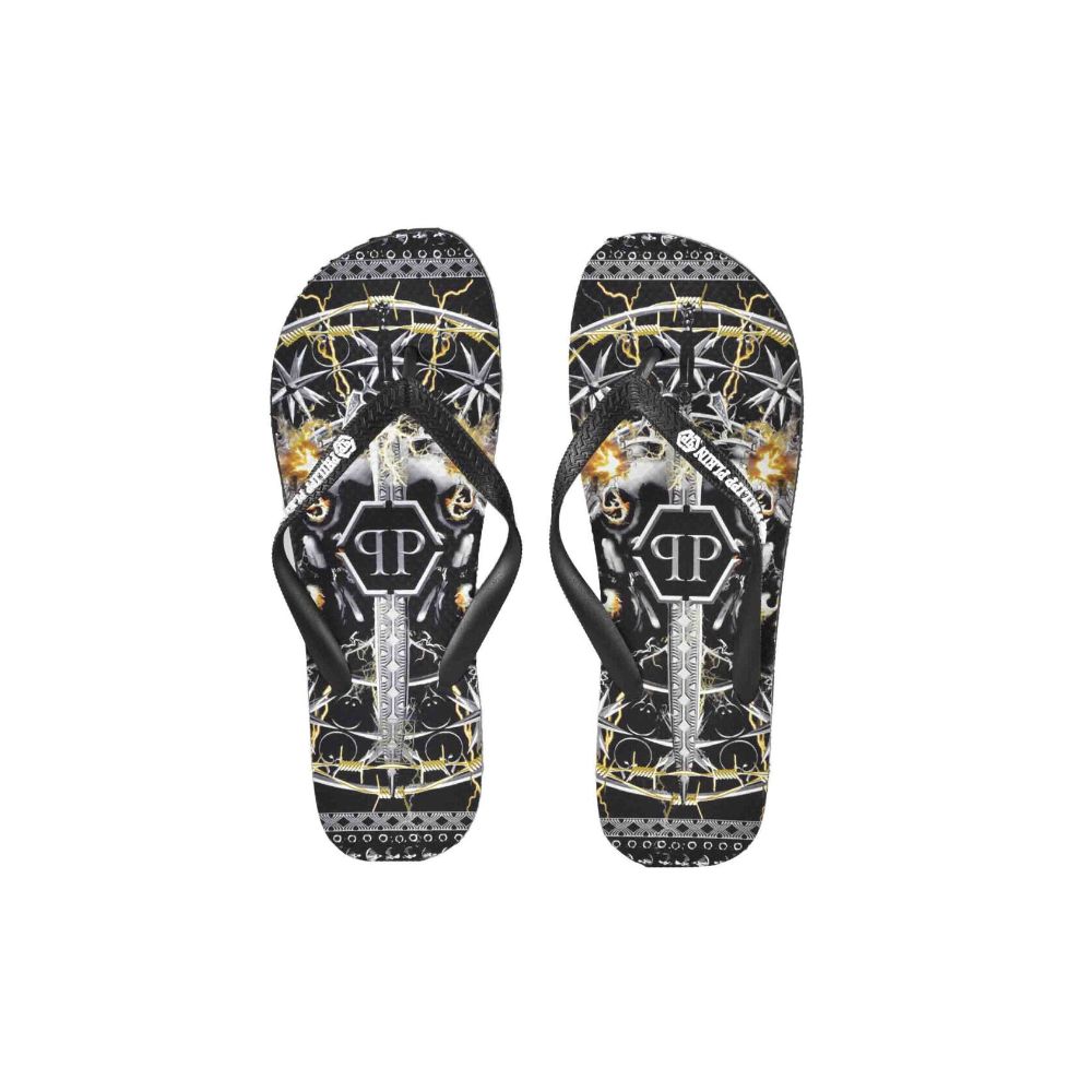 Multicolor Graphic Print Women's Flip Flops